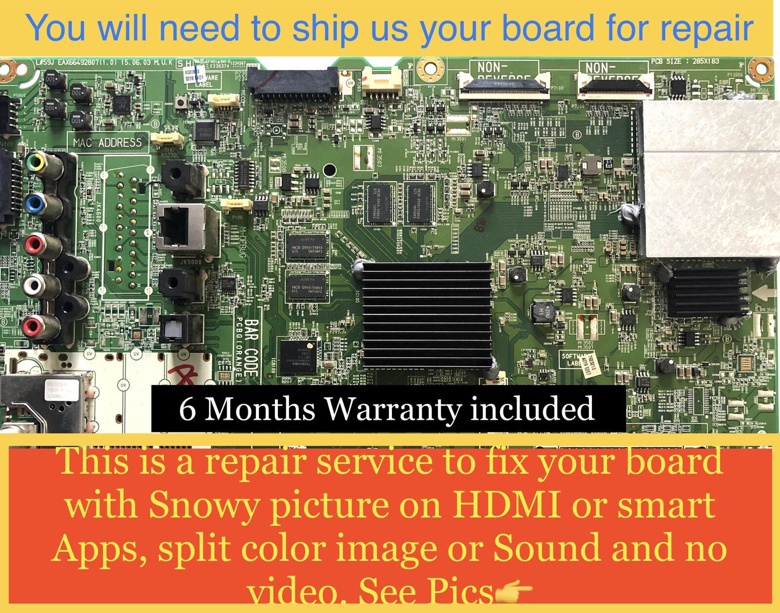 Repair 🛠 Service For LG 65UF8500, EBT64099603, EAX66466803 Main Board