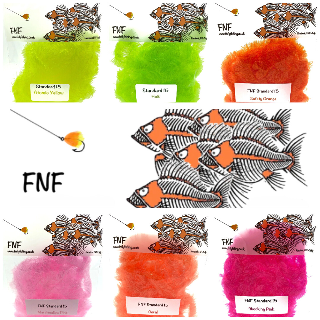 FnF STANDARD 15 - BOOSTED FRITZ Fly Tying Material 2 Meter Pack