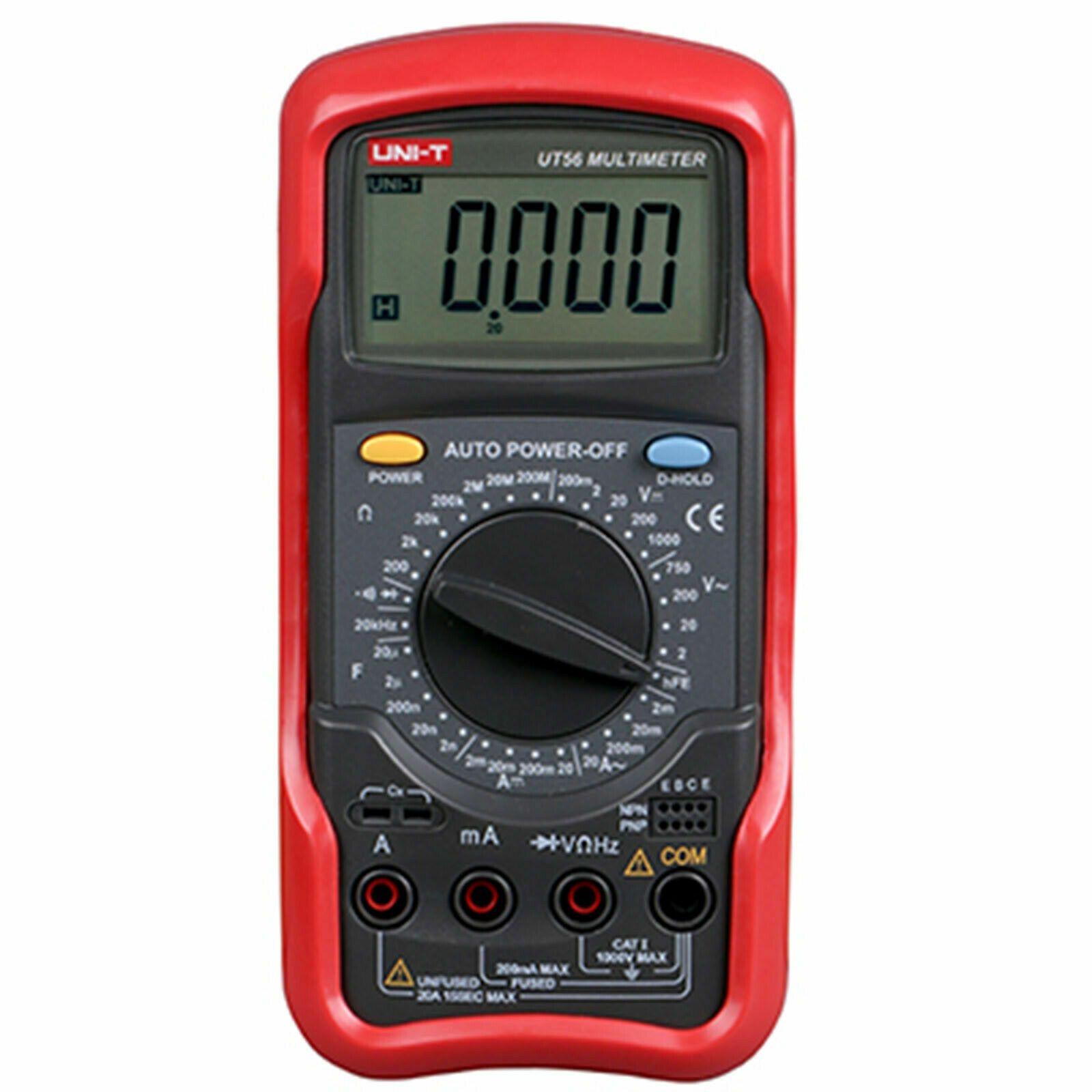 UNI-T UT56 LCD Digital Multimeter DC AC Volts Amp Ohm Capacitance Hz Tester