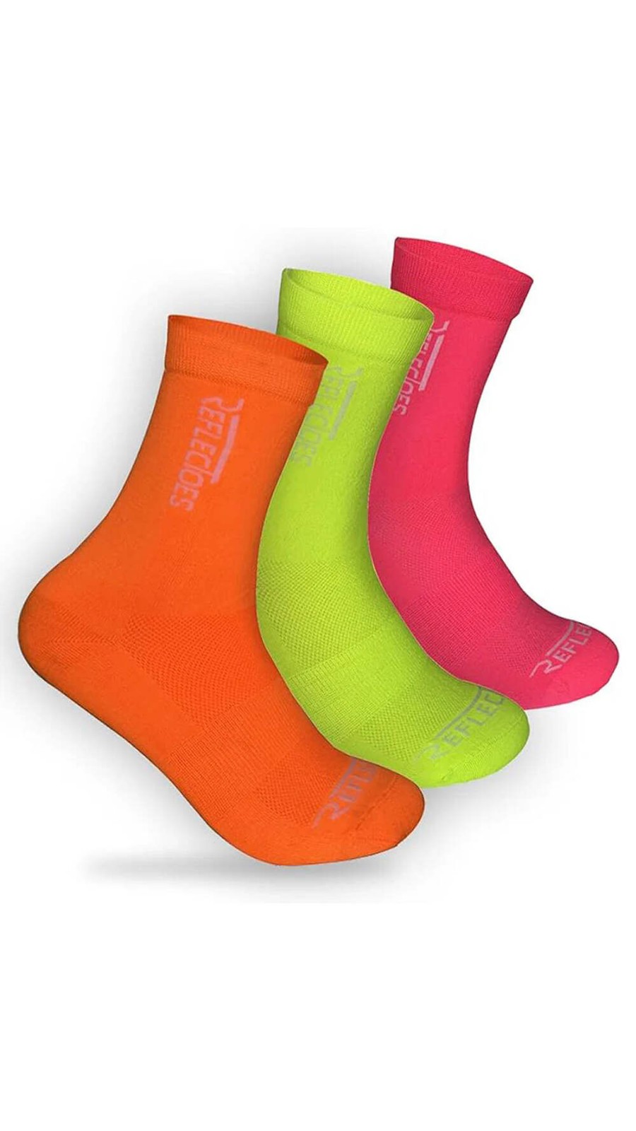 Fluorescent Cycling High Visibility Neon Socks for Daytime Running & Cycling (3