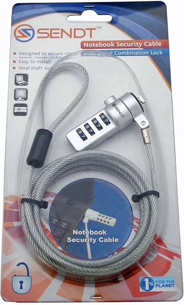 New Notebook Laptop Computer Lock Security Security Lock Cable Chain With Keys