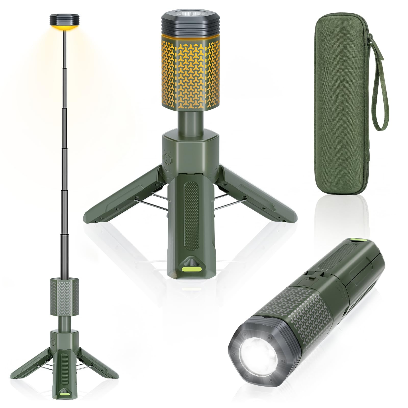 Telescopic Camping Lights,Portable Camping Lantern with Storage Bag,10500mAh ...