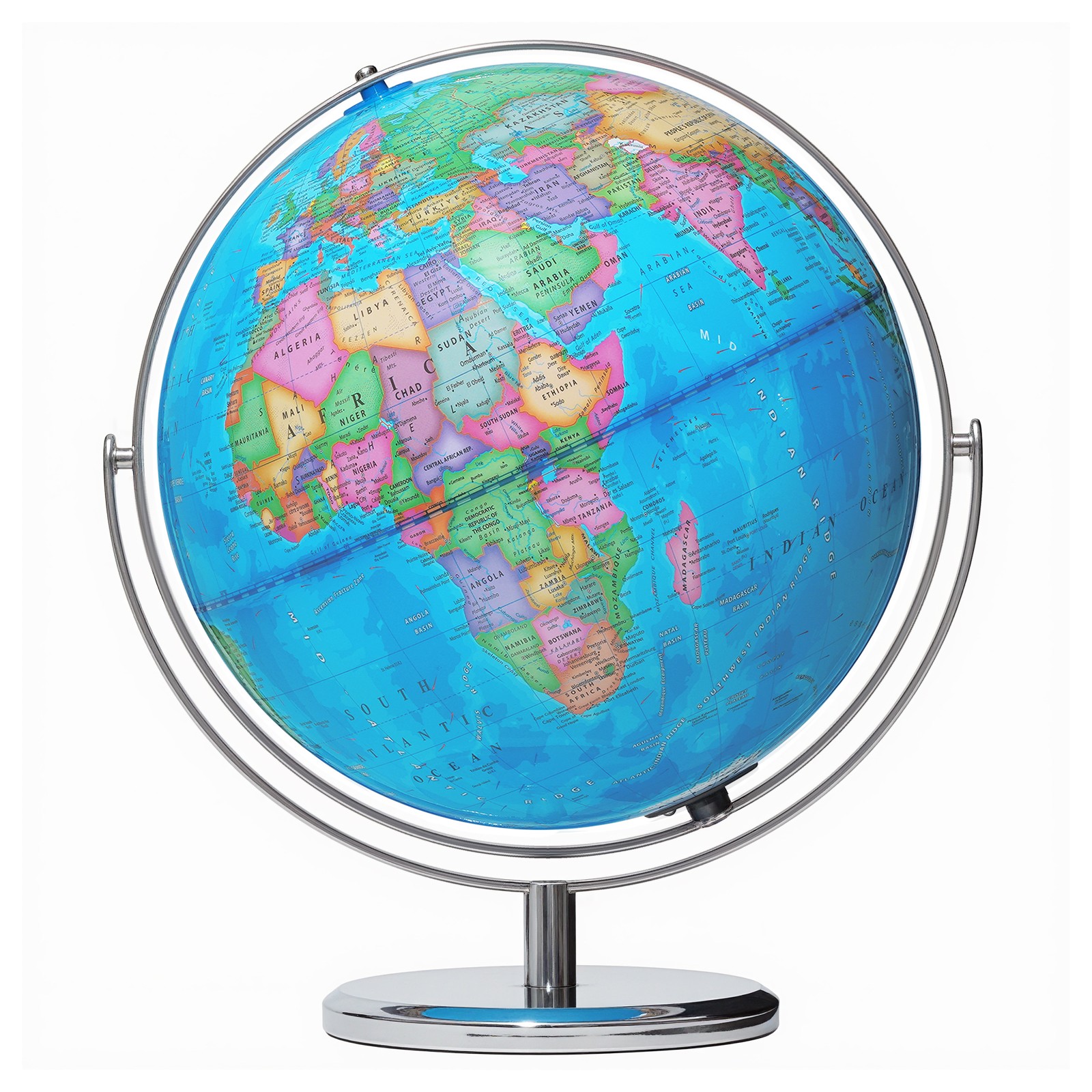 13'' Illuminated Globe Map 720° Rotation W/ Touch Switch 3 LED Lighting Modes