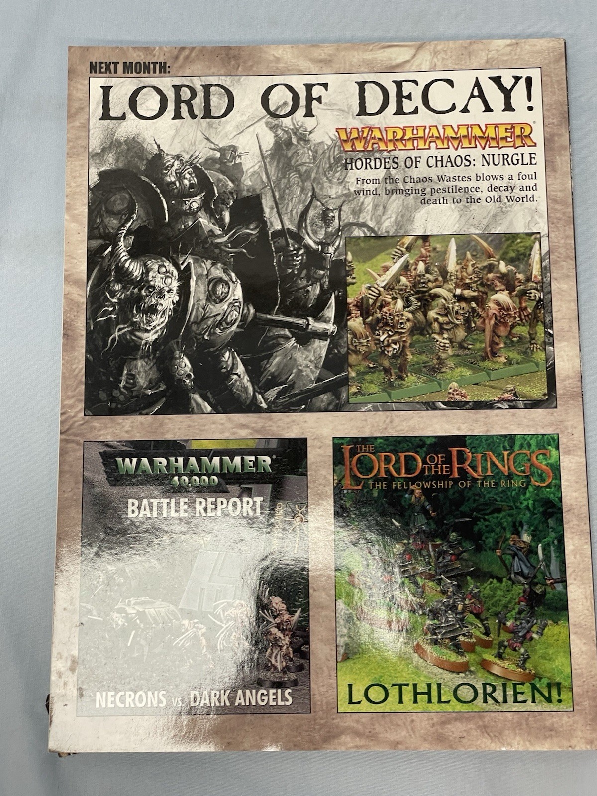 Warhammer Games Workshop White Dwarf Magazine 243 With Attached Predator Poster