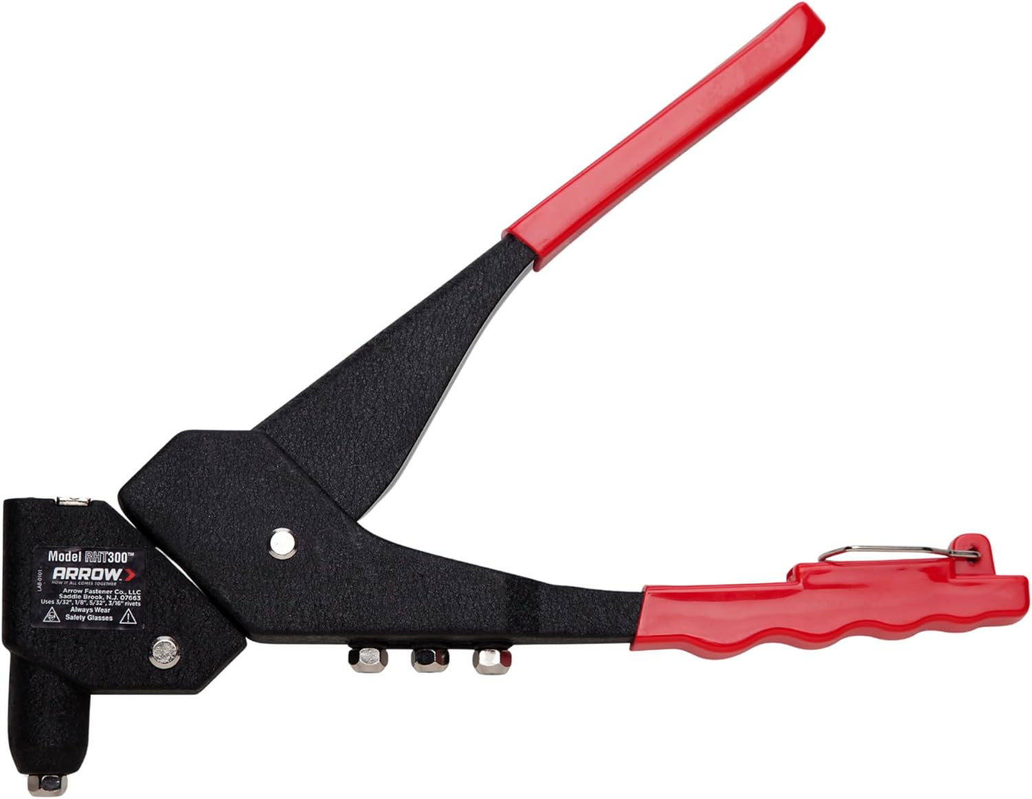 Arrow RHT300 One-Handed Swivel Rivet Tool, Manual Riveter for Metal, Fabric, Lea