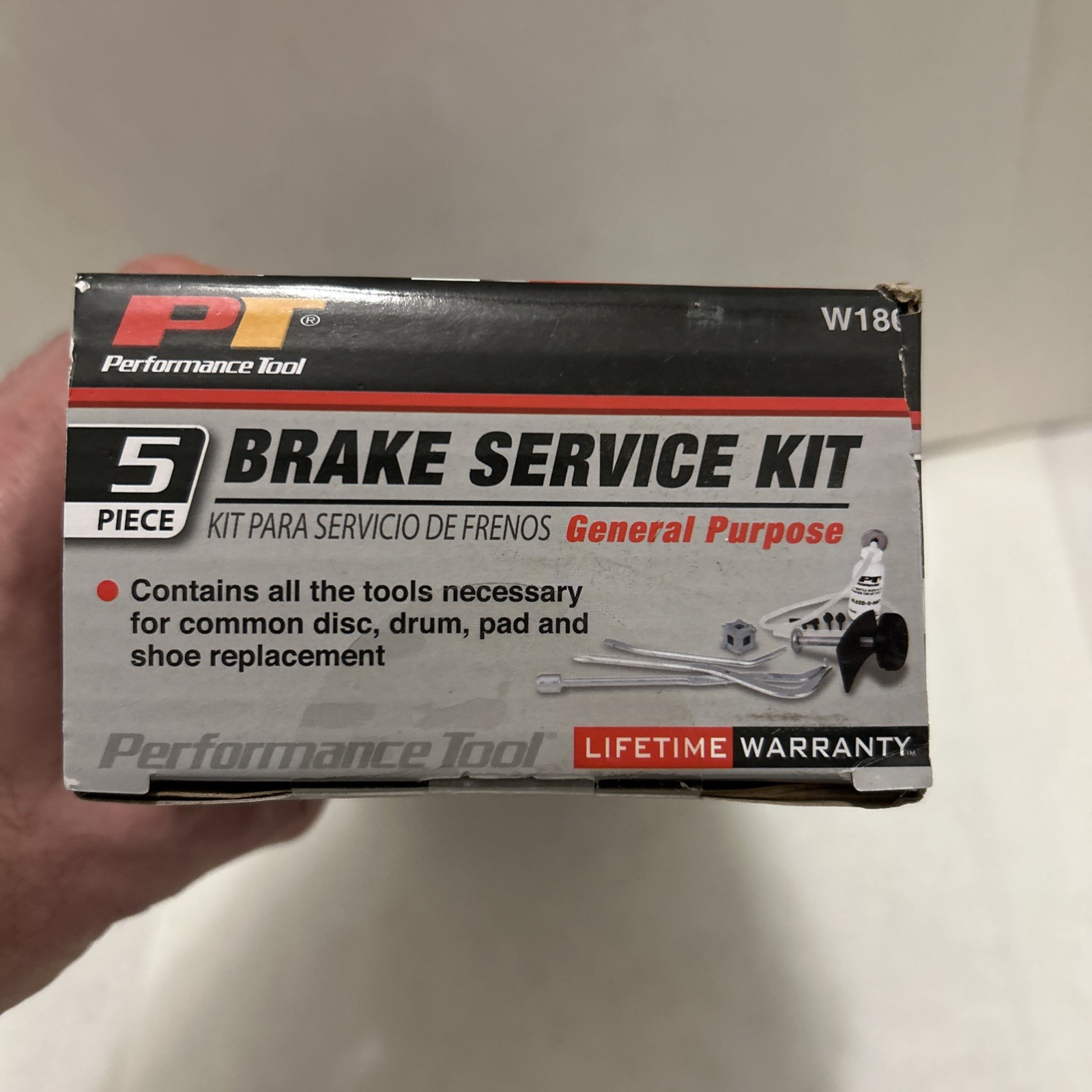 PERFORMANCE TOOL W180 GENERAL PURPOSE 5 PIECE BRAKE SERVICE KIT
