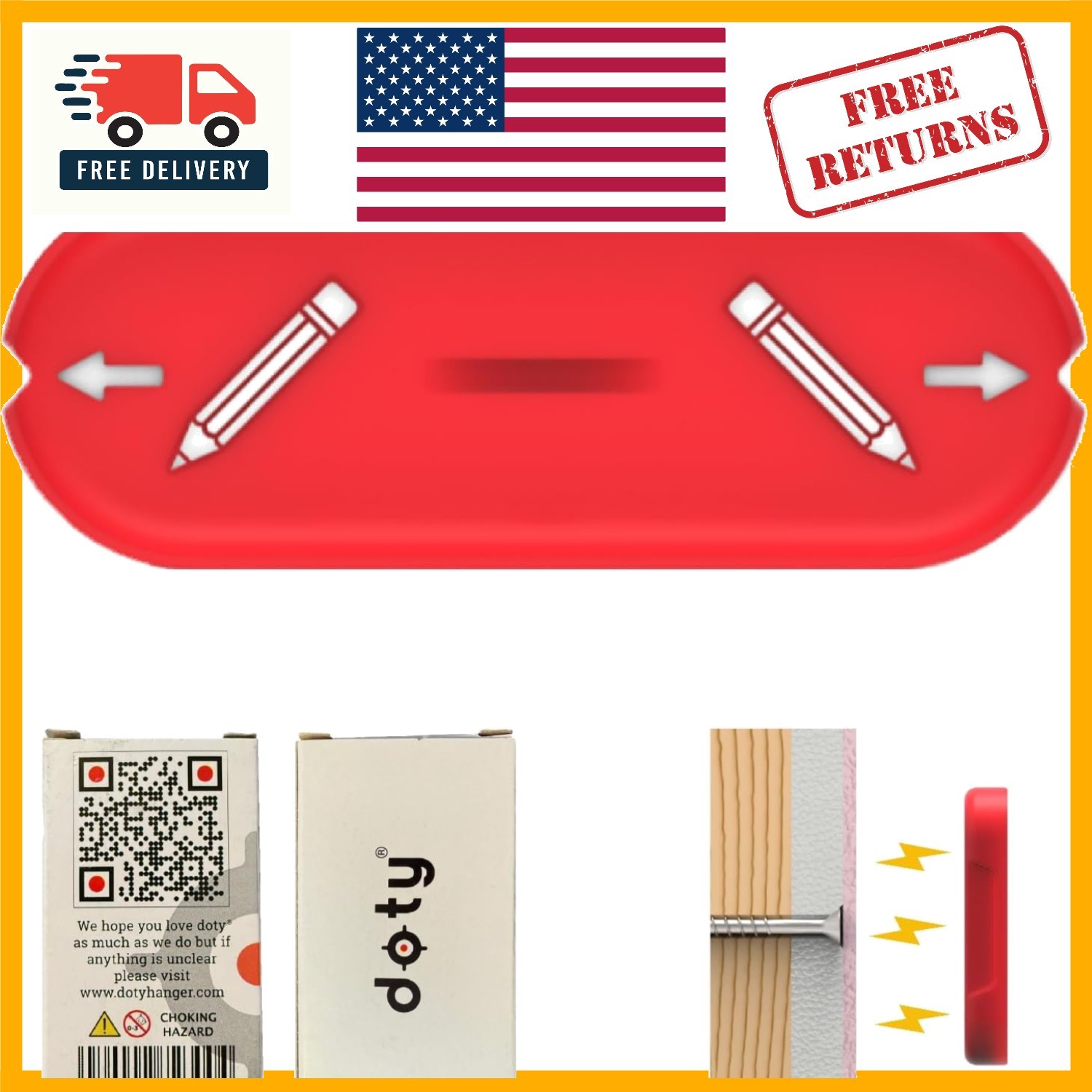 Easy-to-Use Magnetic Stud Finder with N51 Magnet - Perfect for DIY Projects
