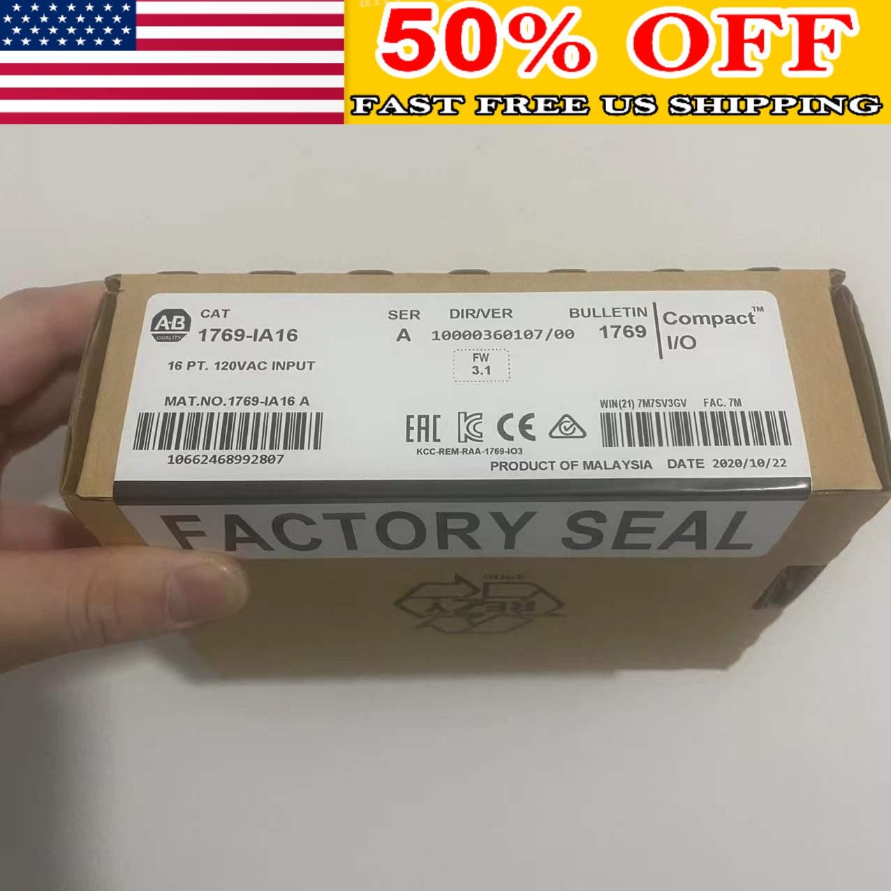 AB 1769-IA16 /A CompactLogix 16 Pt 120VAC D/I Module 1769IA16 US Free Tax