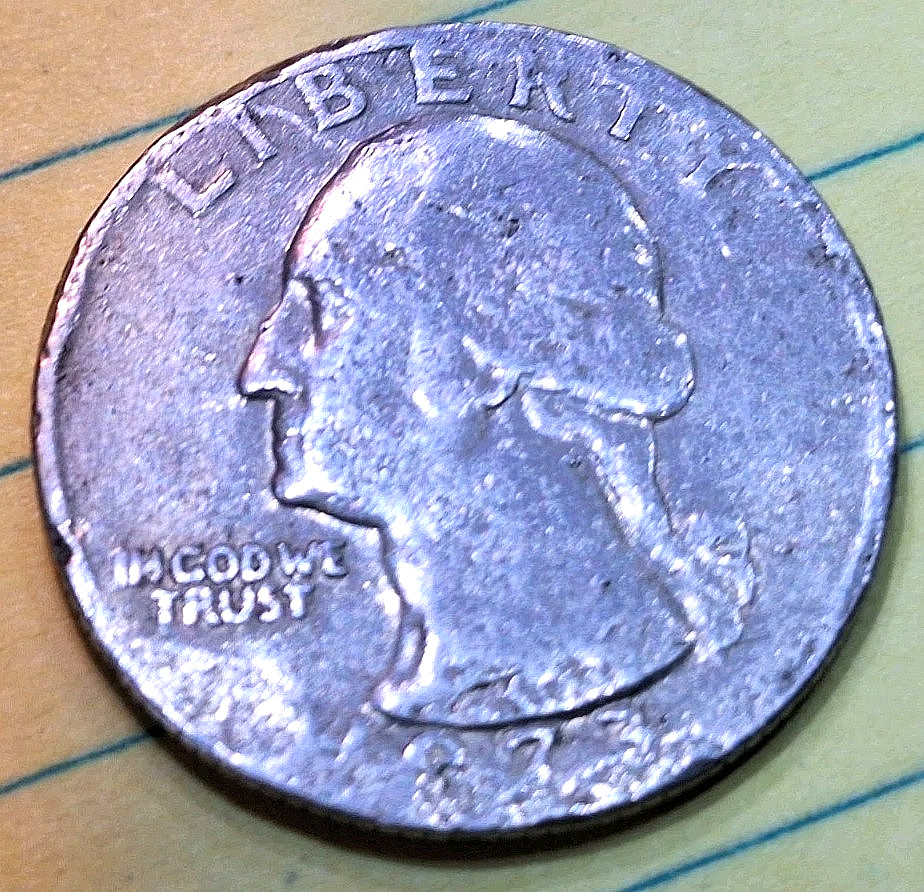 1973 P US QUARTER mint error coin