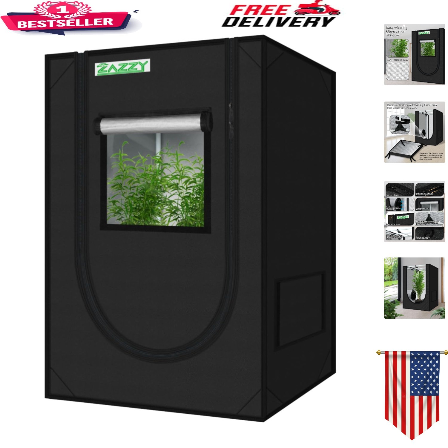 24"x24"x36" Hydroponic Mylar Grow Tent: Reflective Boost for Indoor Plants