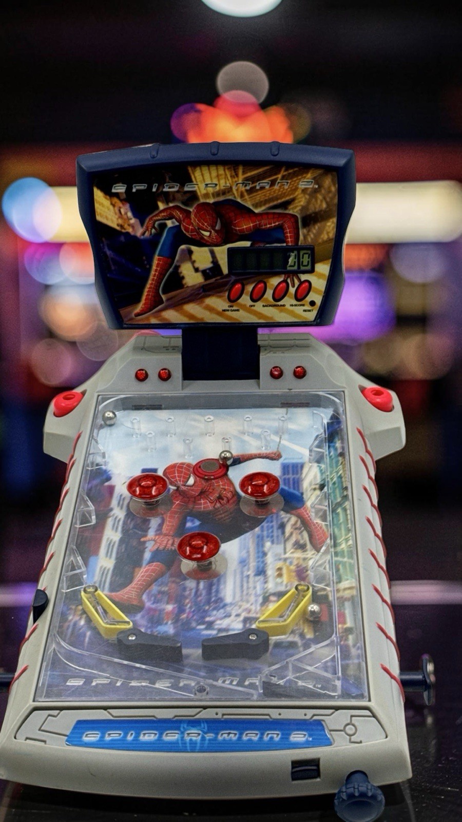 2004 Spider-Man 2 Electronic Tabletop Pinball Game, MGA Entertainment Tested EUC