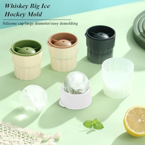 Ice Molds Set 4 Pack, 2inch Plastics Round Ice Cube Mold, Ice Ball Maker