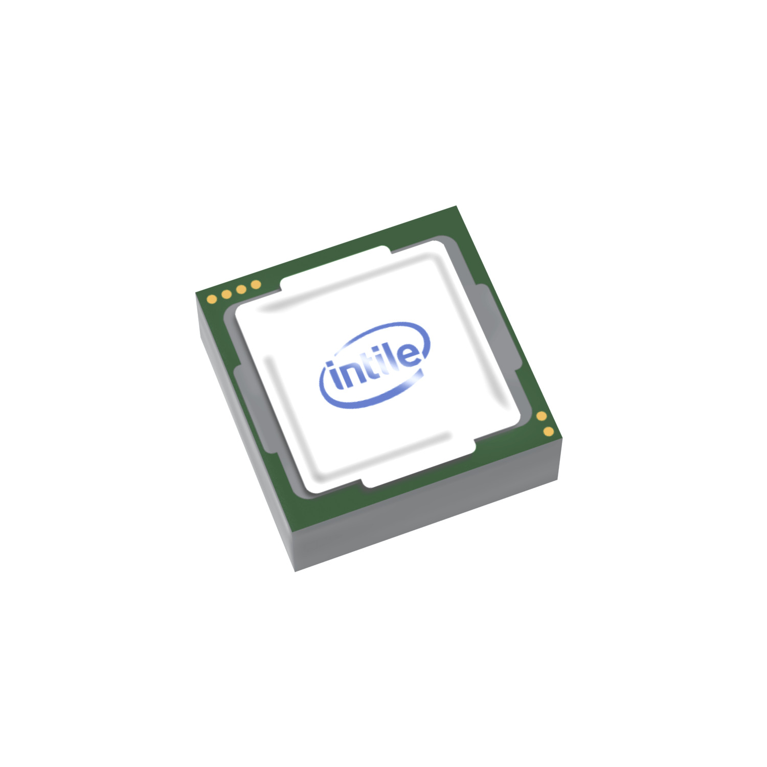 "intile" Computer Processor CPU - Minifig Sacle Accessory - Custom Printed