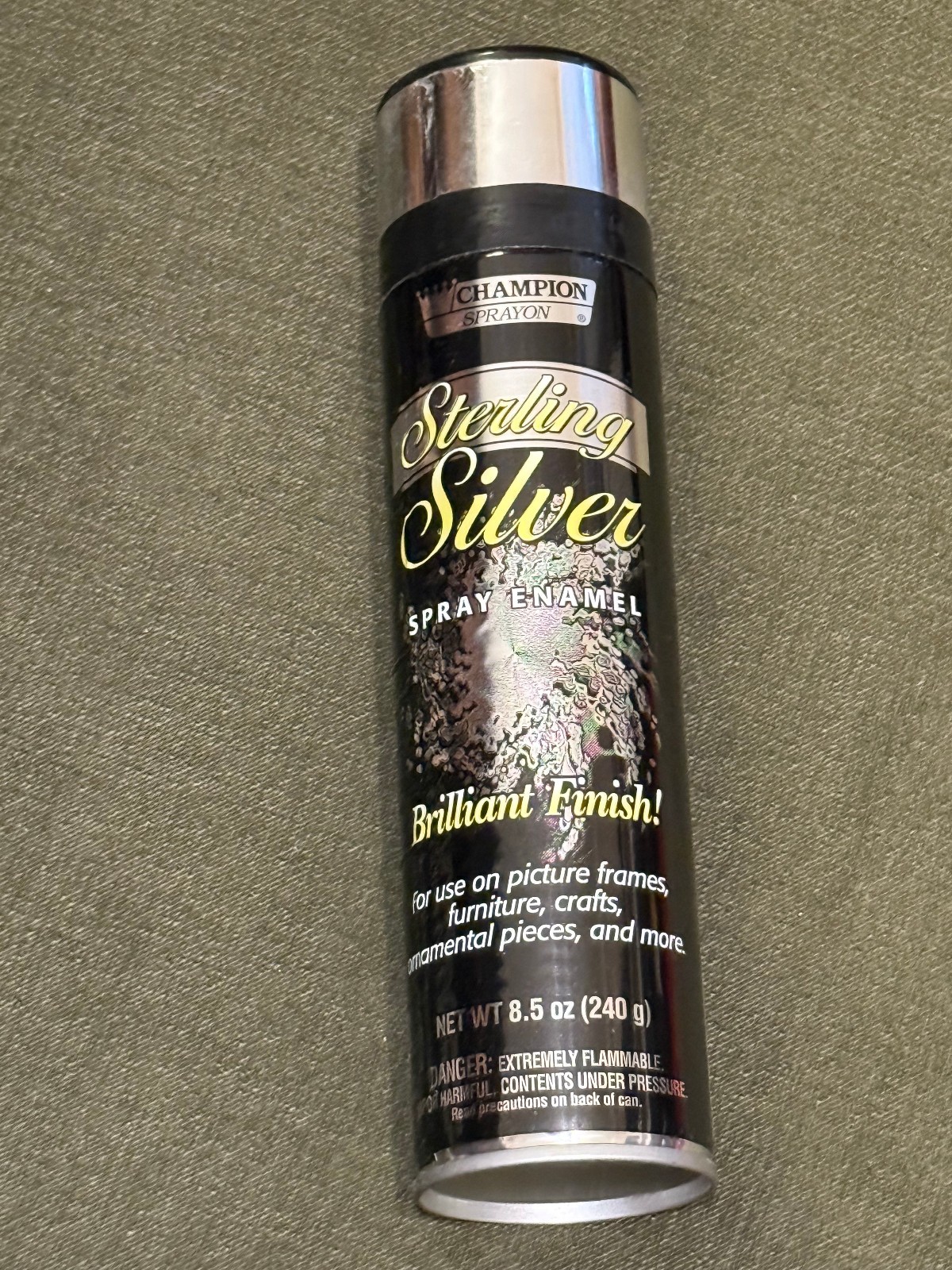 Chase 8.5 8 1/2 Ounce STERLING SILVER SPRAY ENAMEL Brilliant Finish $5.00 a Can