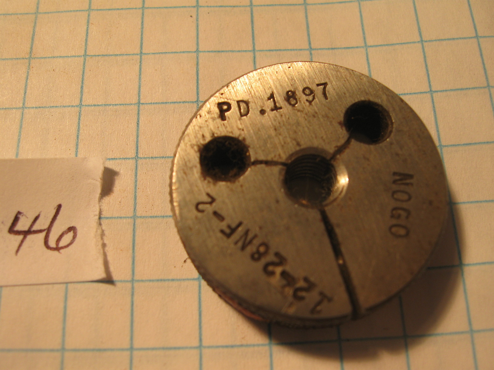 SCC 12-28 NF 2 Thread Gage NOGO .1897" (46) Machinist