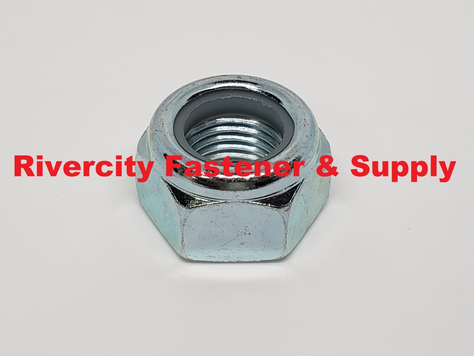 (5) M14-1.5 Fine Thread Nylon Insert Lock / Stop Nut Zinc Plated Nyloc M14x1.5