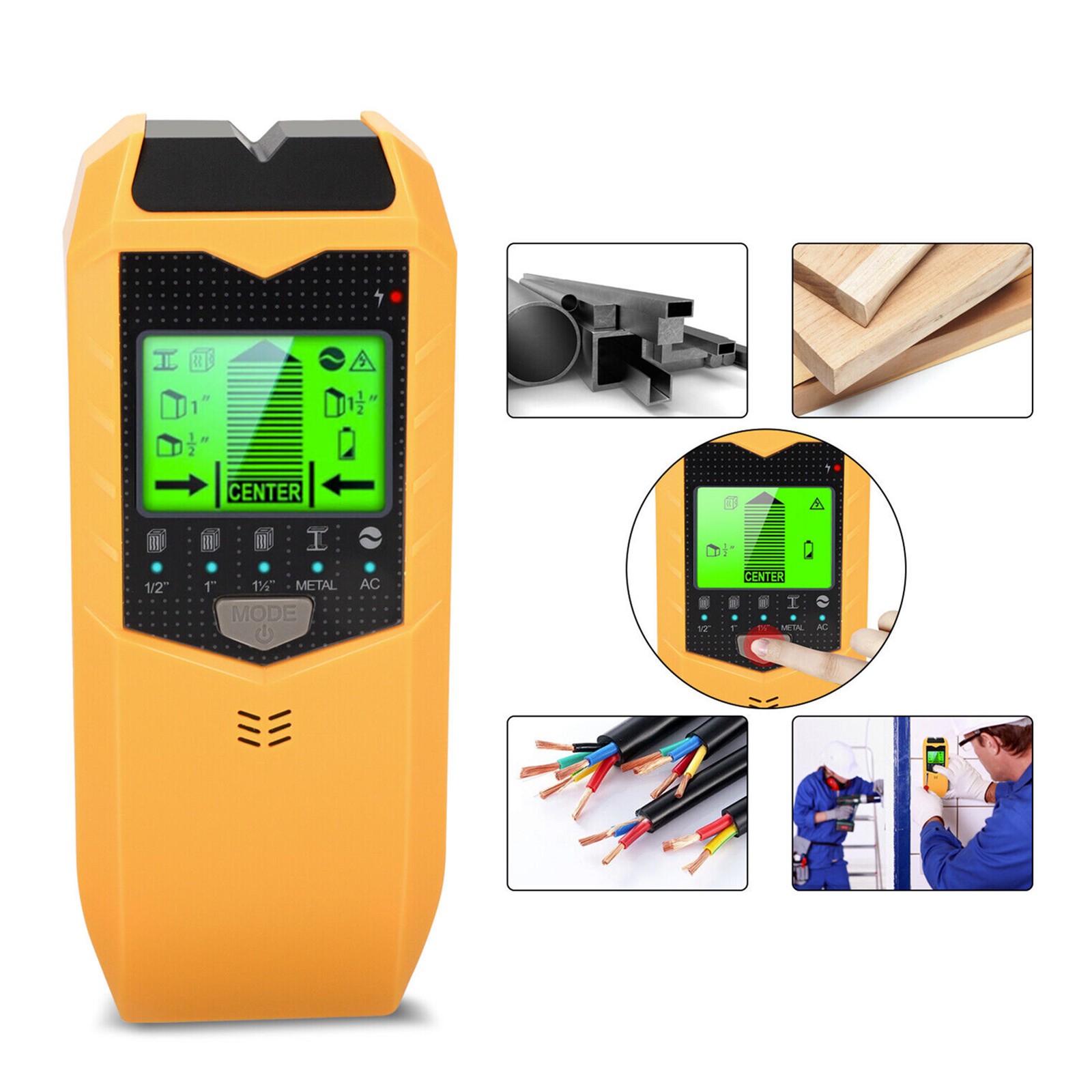 SH402 Sensor Wall Scanner Pipe Finder Pipe Wire Detector Electronic Stud Locator