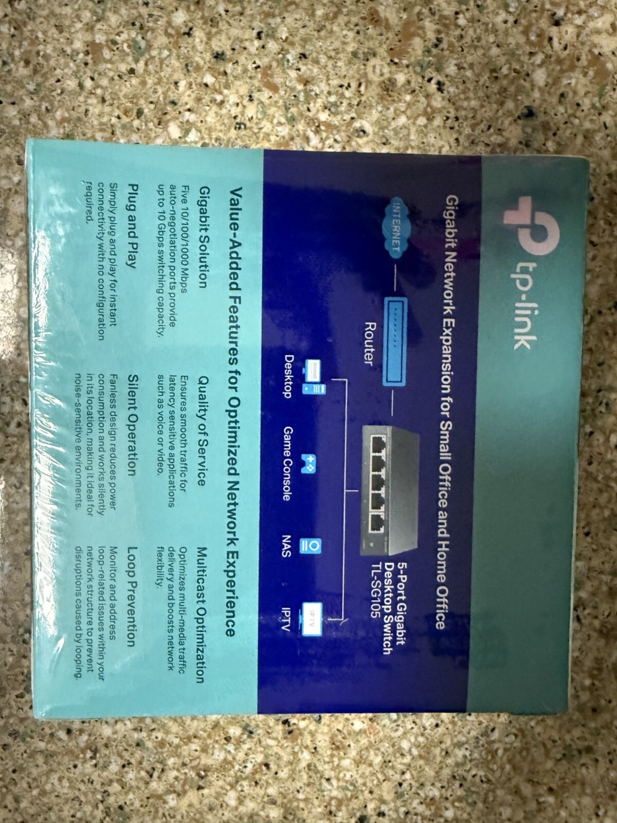 TP-Link TL-SG105, 5 Port Gigabit Unmanaged Ethernet Switch, Network Hub, Ethern