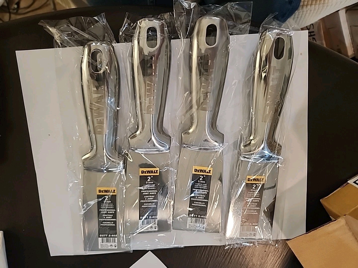 4 DEWALT 2” Stainless Steel Joint Knife DXTT 2-402