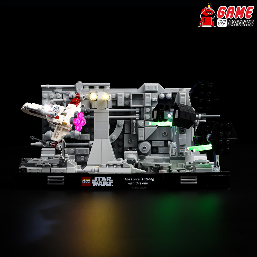 Light Kit for Death Star Trench Run Diorama Compatible with LEGO® 75329 Standard