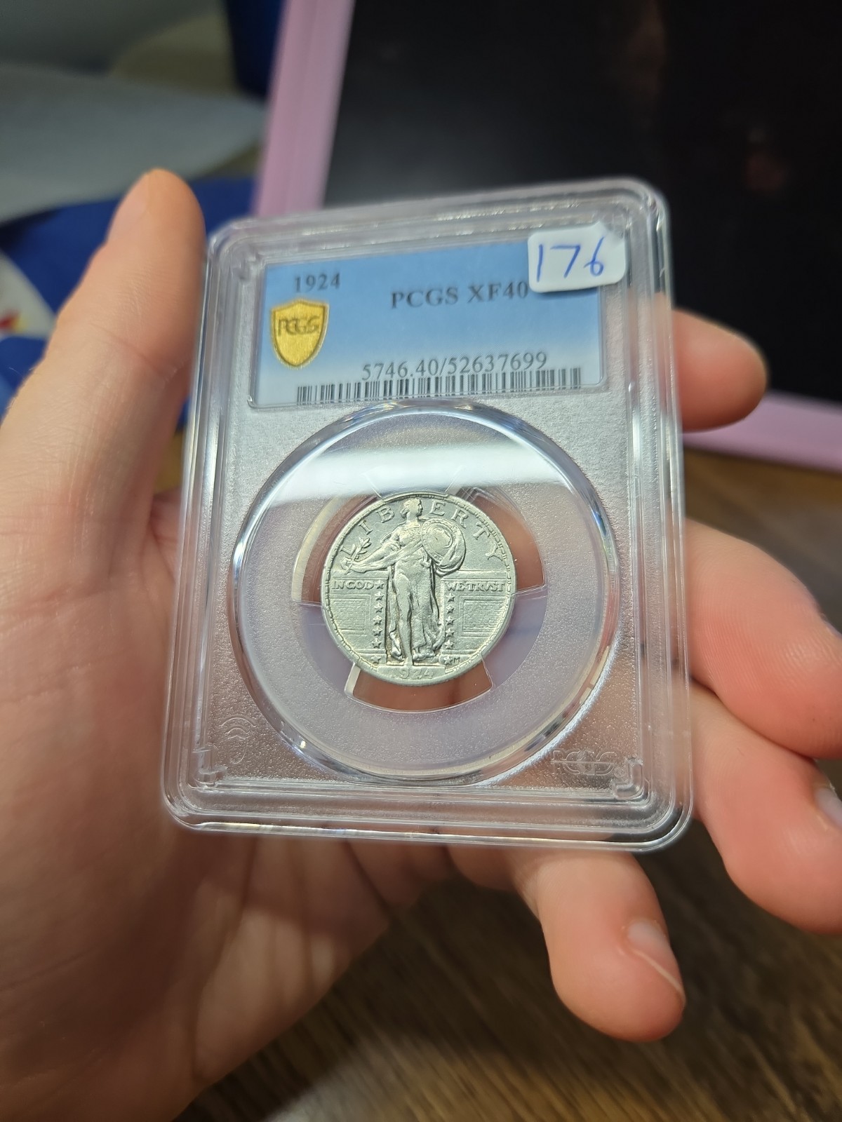 1924-p Standing Liberty Quarter - PCGS XF-40; Nice Better Date 25C
