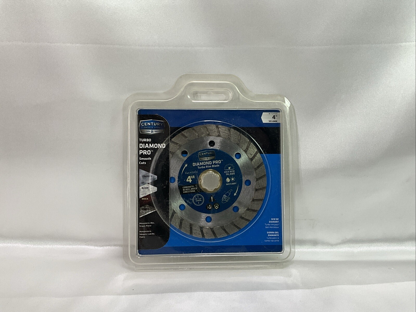 CENTURY #75450 4" DIAMOND TURBO RIM CIRCULAR SAW BLADE BRAND NEW
