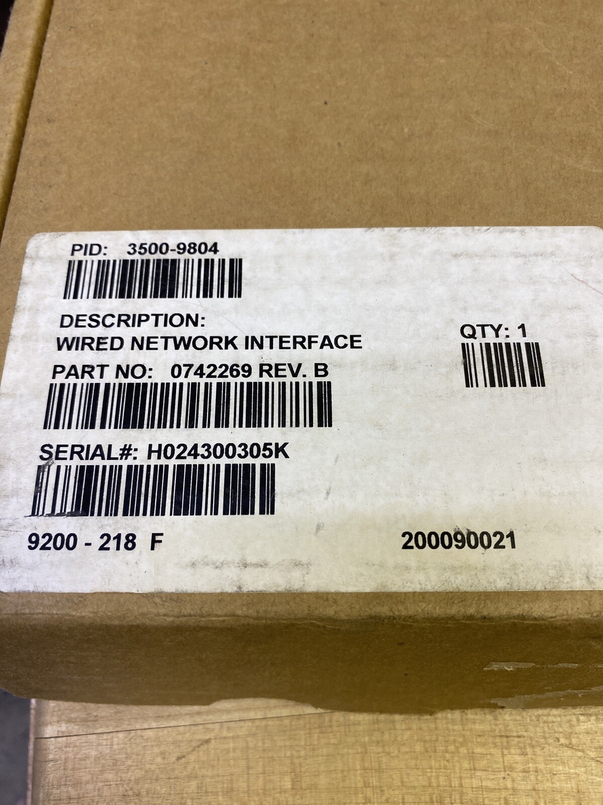 SIMPLEX 3500-9804  WIRED NETWORK INTERFACE FIRE ALARM 0742269
