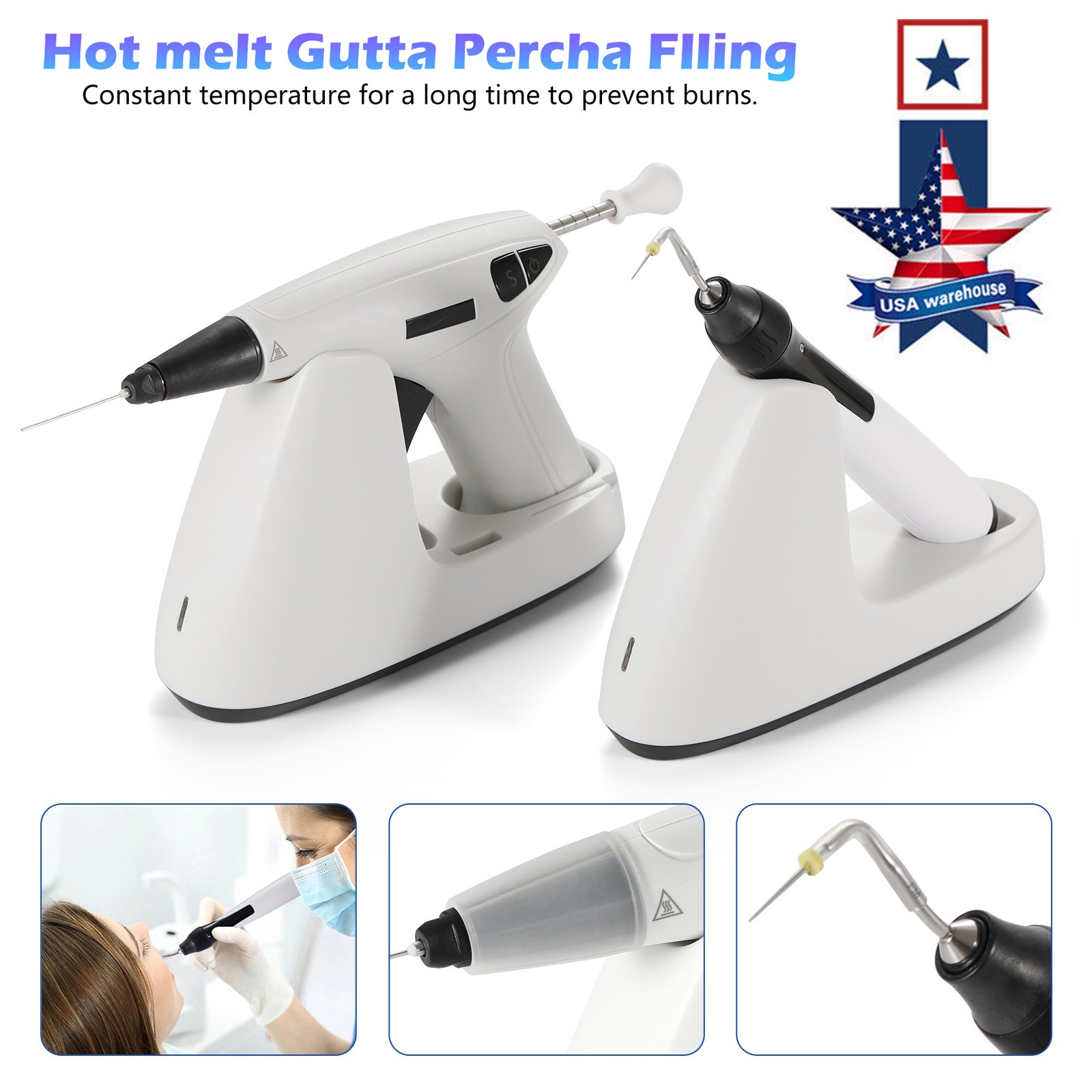 Dental Endo Obturation System Heated Pen+Tips /Hand Plugger /Gutta Percha Points