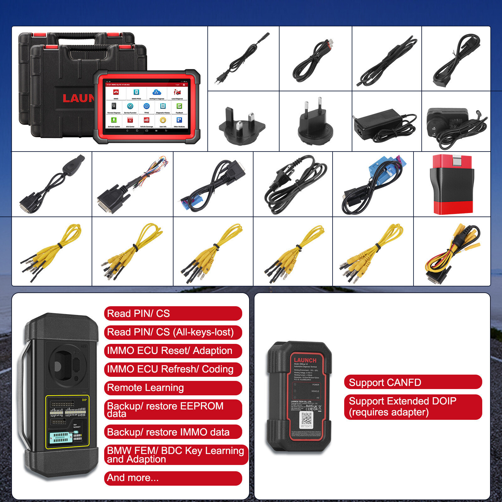 2026 LAUNCH X431 IMMO ELITE PRO5 Car Diagnostic Tools K-ey Programming Scanner