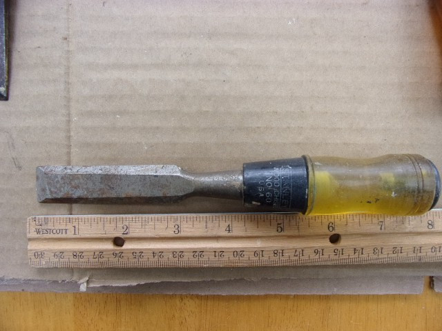vintage chisel lot stanley mayhew and unk red handle