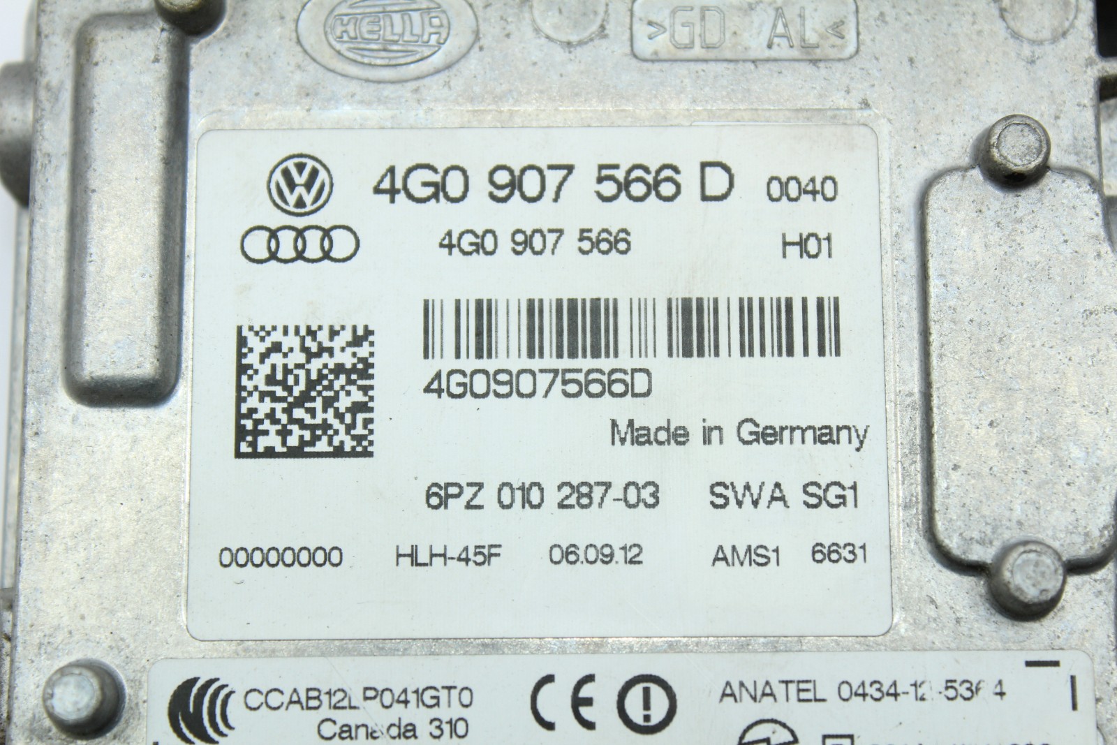 2012-2018 Audi A6 S6 A7 S7 Rear Right Side Blind Spot Control Module OEM