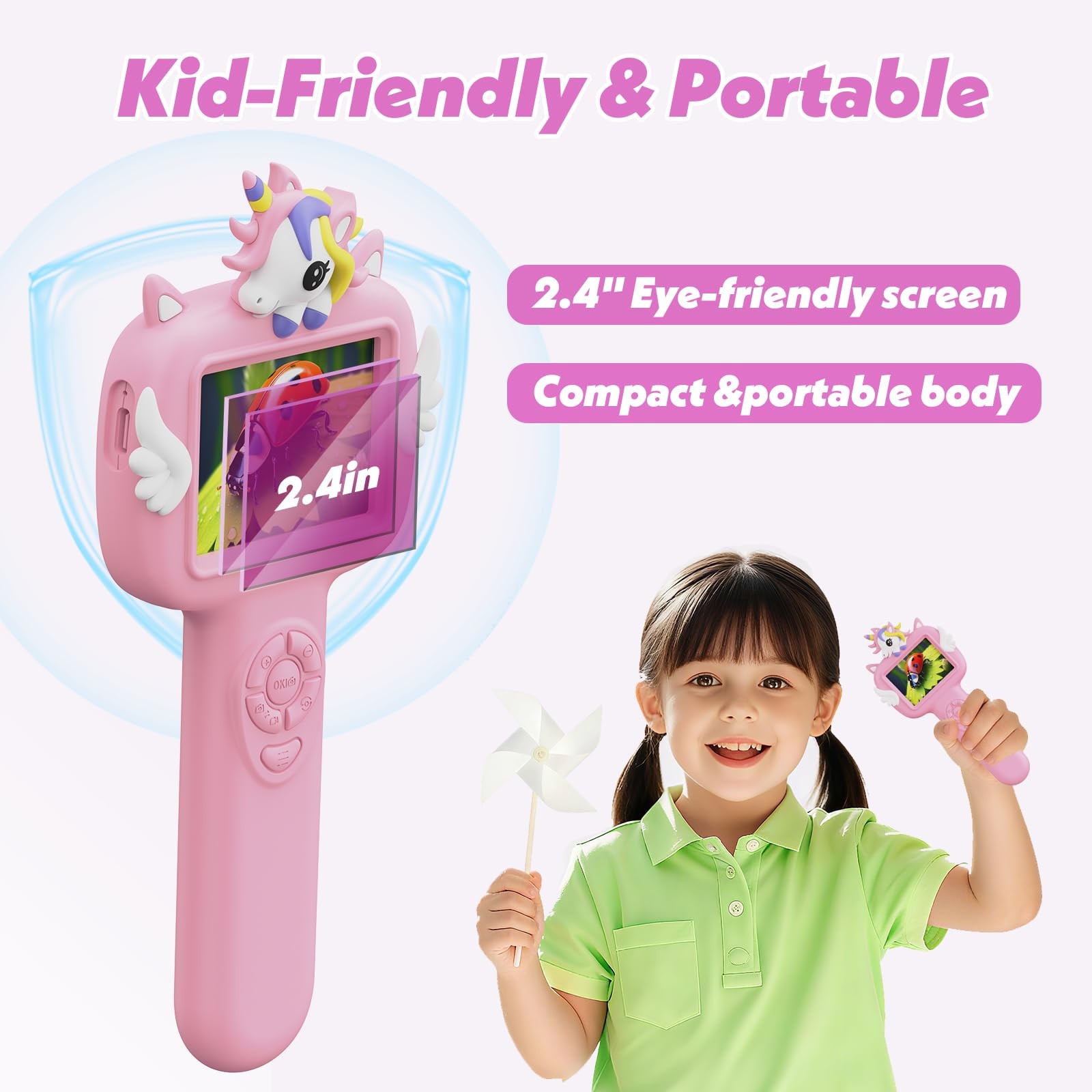 Microscope for Kids Gifts Toys Science, Mini Handheld Digital Pocket Microscope