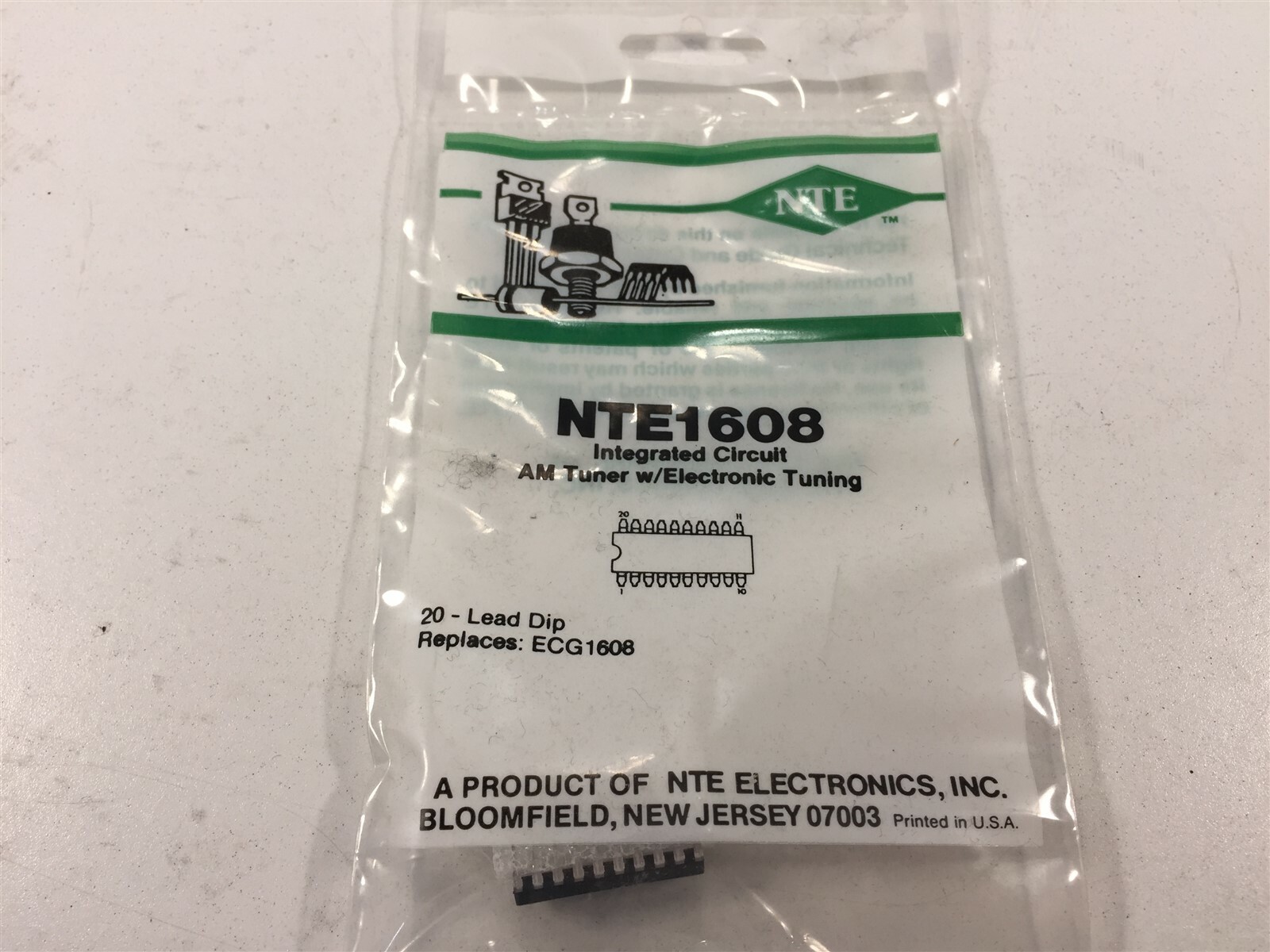 (7) NTE NTE1608 Integrated Circuit AM Tuner w/Electronic Tuning - Lot of 7