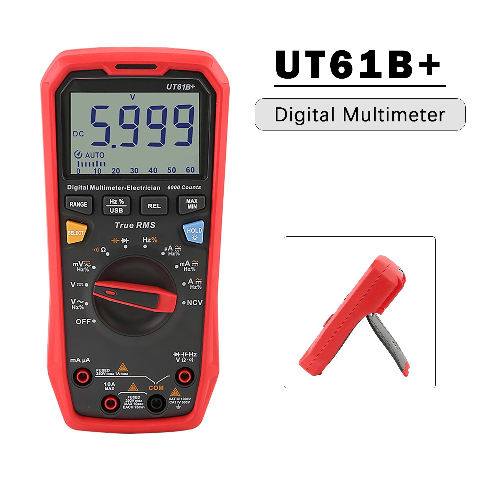 UT61B+ Non-Contact Voltage Tester Ac Dc Voltage Frequency Multimeter