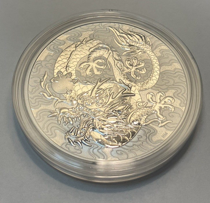2021  Australia Perth Myth & Legends Dragon 1oz Coin In Capsule
