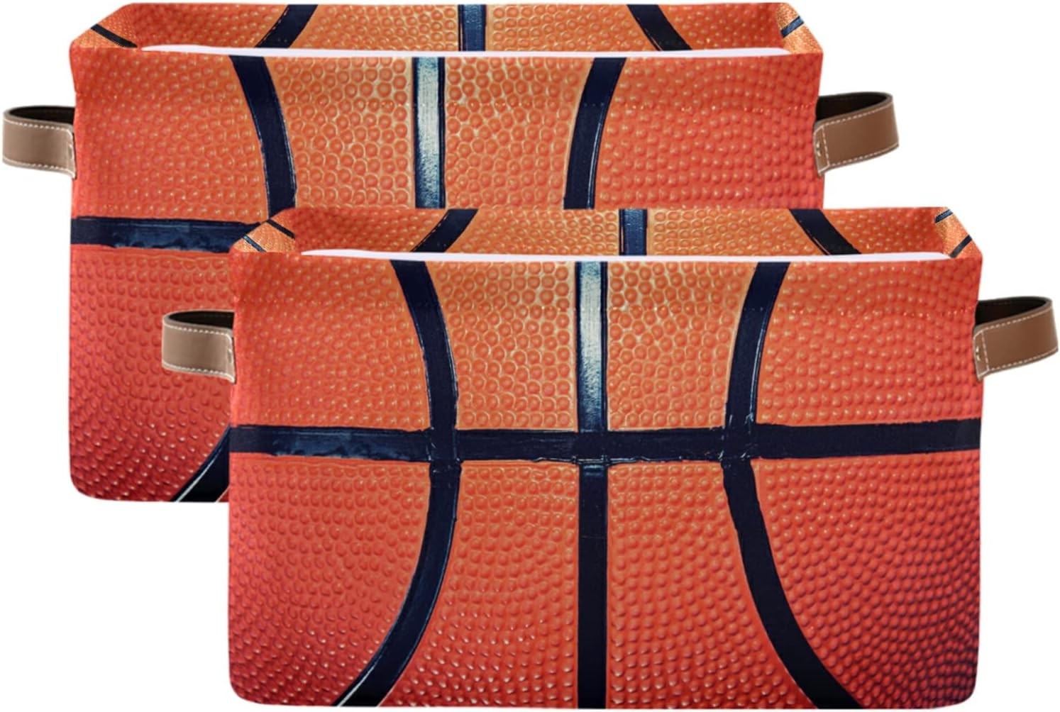 Canvas Basketball Organizer with Handle - Collapsible Large Cube Organizer