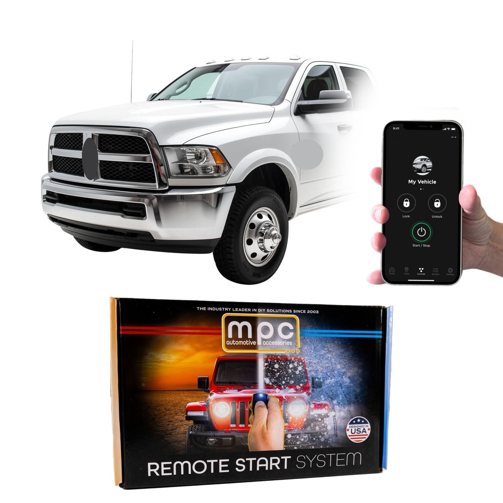 SmartPhone Activated Remote Start For 2011-2012 RAM 5500 - Plug & Play
