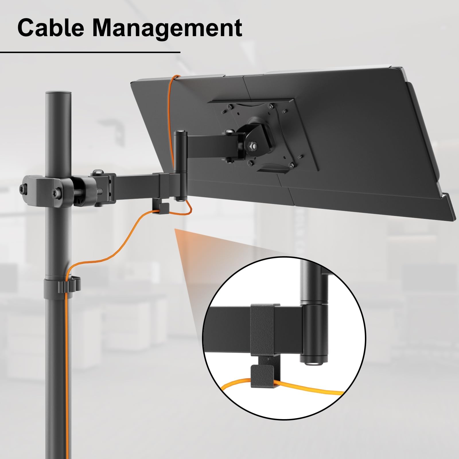 Keyboard Tray Pole Mount - Keyboard Mount fits Most Standard and Oversized Ke...