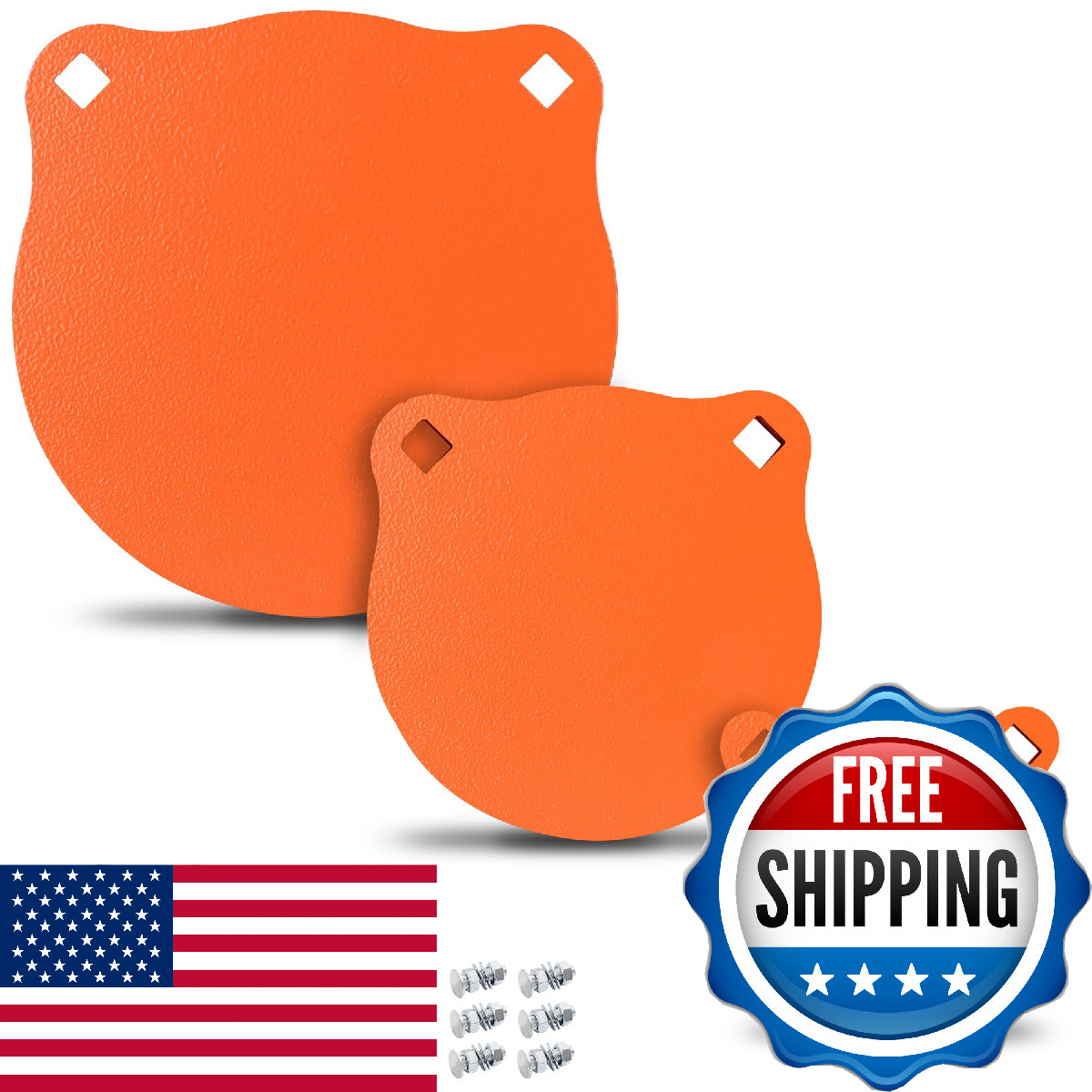 Talustool AR500 Steel Shooting Targets Combo 3/8" Thick, 4", 6" & 8" Laser-Cut M