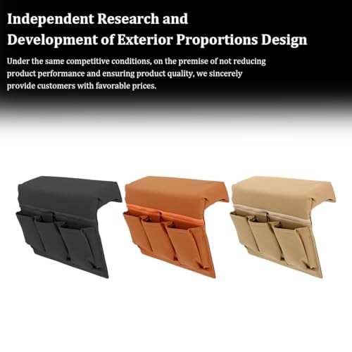 Black Leather Door Side Armrest Box for Car Window—Multifunctional Storage Box