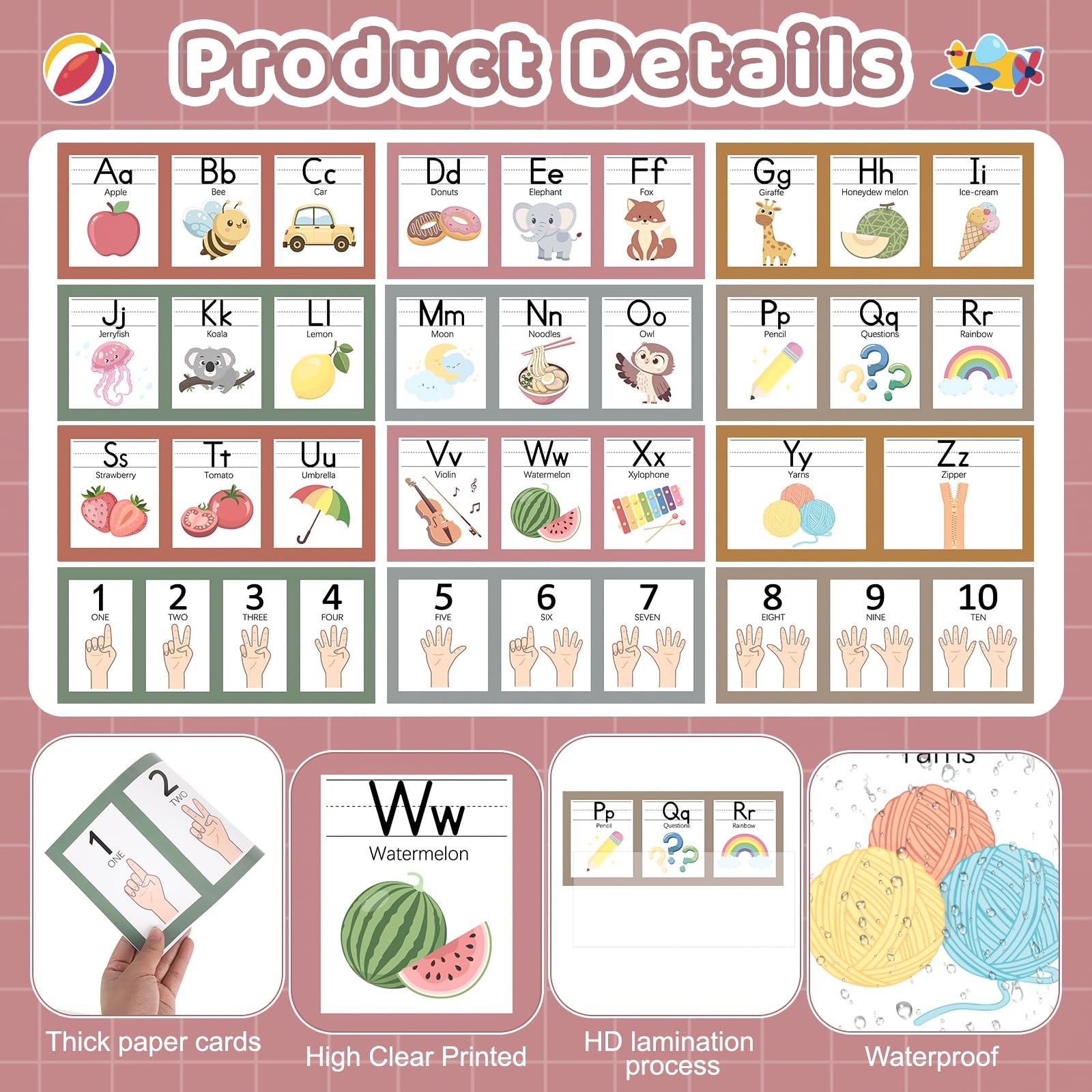 COCHIE Boho Alphabet for Classroom Wall Decorations Kindergarten Preschool, A...