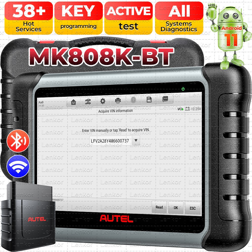 2026 Autel MaxiCom MK808K-BT MK808BT Pro Car Diagnostic Tool Full System Scanner