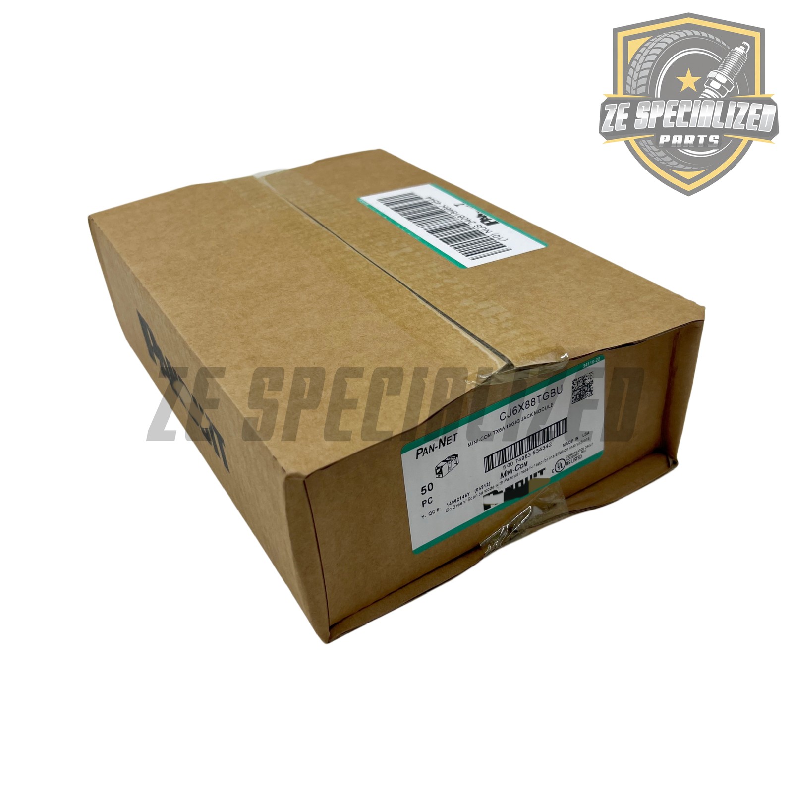 New CJ6X88TGBU (BOX OF 50) For Panduit Cat6a 10 Gig Mini-Com Jack Blue