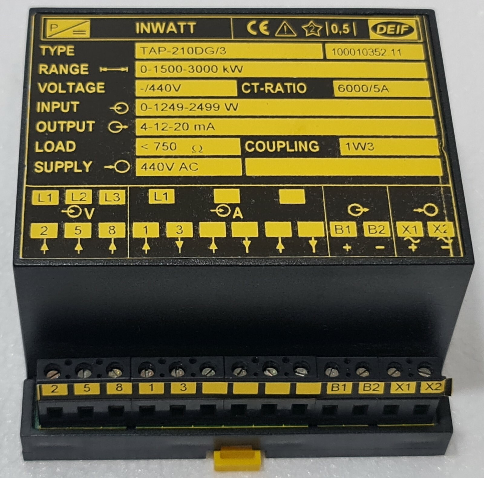 DEIF TAP-210DG/3 TRANSDUCER 440VAC 100010352.11