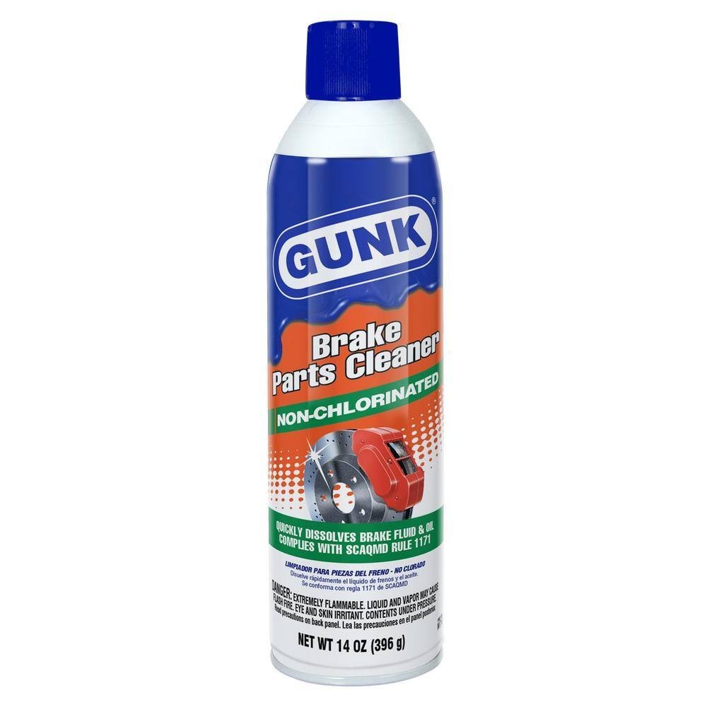 GUNK 14 oz. Brake Parts Cleaner Spray Non-Chlorinated Eliminates Squeaky Brakes