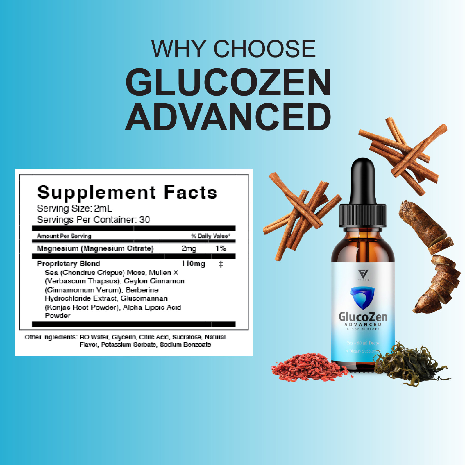 (3 Pack) GlucoZen Drops, GlucoZen Max Strength Overall Support Supplement (6oz)