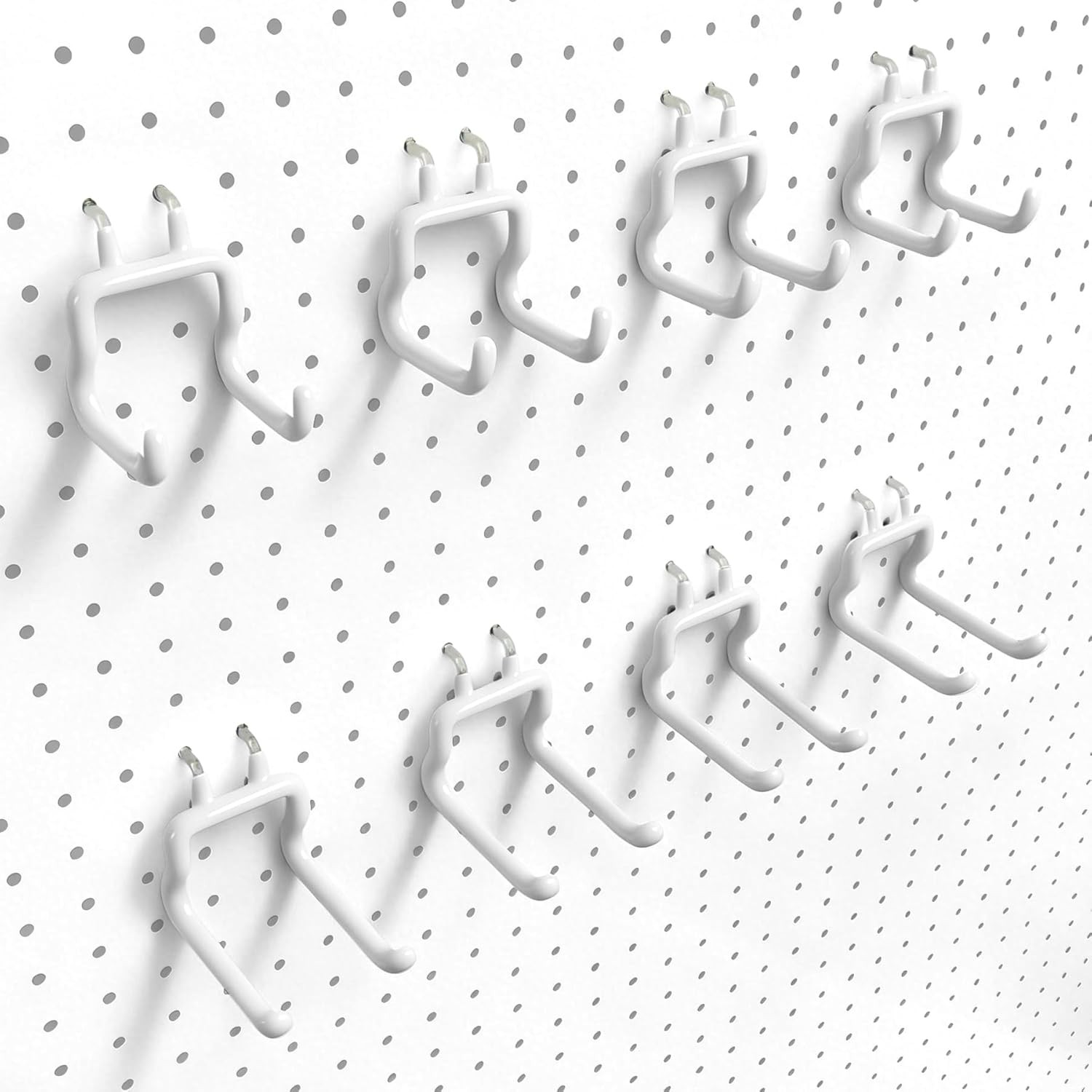 Here's an optimized eBay product title: 1/4" Pegboard Hooks 8-Pack, Peg Board