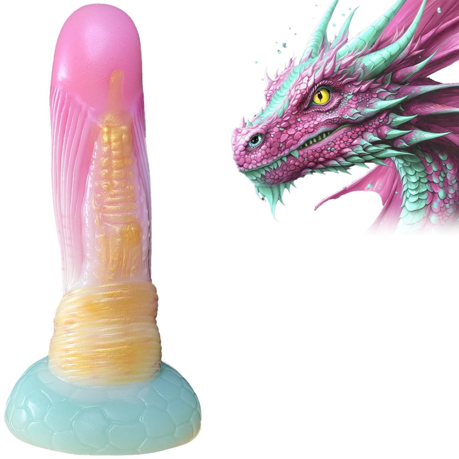 9" Dragon Dildo SOFT Fantasy Monster Silicon Dildo Adult Sex Toy Huge Big Dick