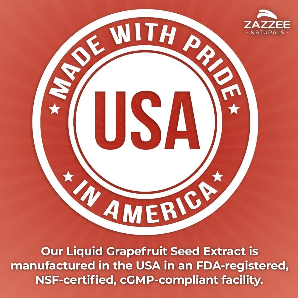 Zazzee GSE Grapefruit Seed Extract 4 Ounces, 100 mg Strength, 480 Servings