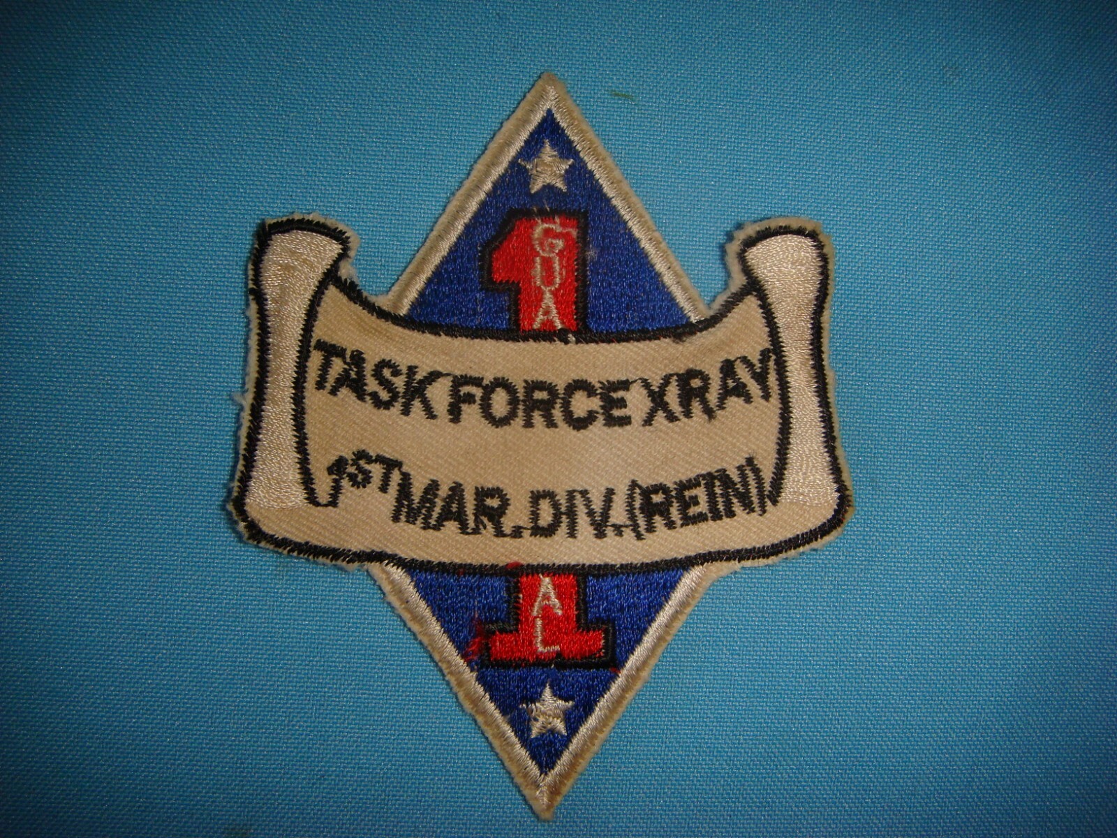 VIETNAM WAR PATCH, US 1st MARINE DIVISION TASK FORCE XRAY